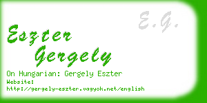 eszter gergely business card
